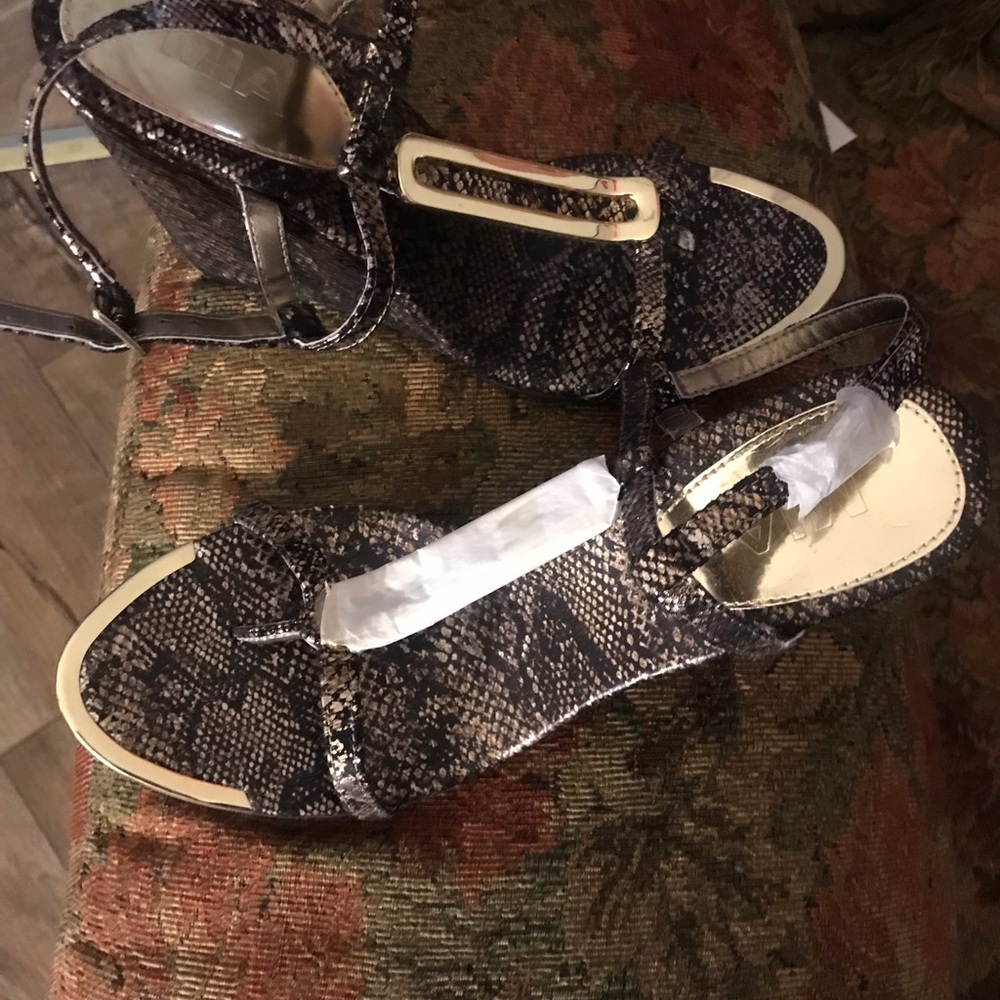 Animal print sandals